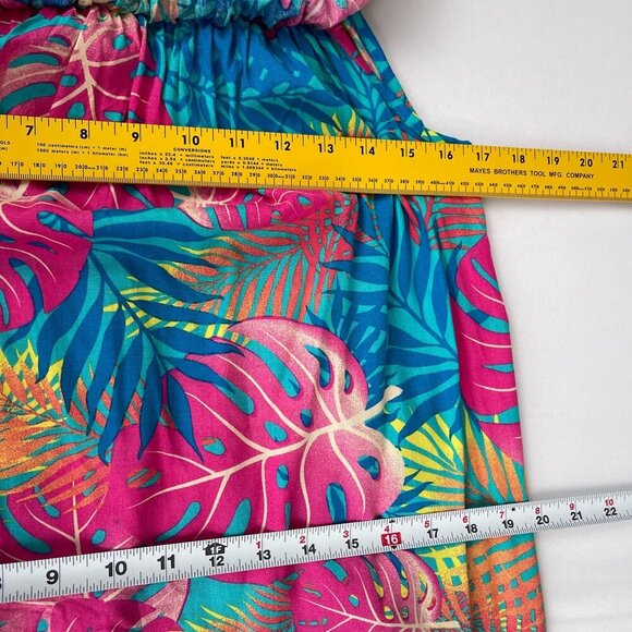 Ingear Resort Tropical Leaf Print Off-Shoulder Summer Oversized Swim‎ Dress NWT - Picture 10 of 13